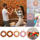Easter Colorful Feather Foam Wreath Holiday Home Decoration Wreath Wall Hanging