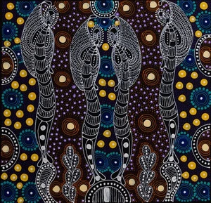 Australian Aboriginal Painting Aboriginal Dot Painting Dreamtime Sisters - Picture 1 of 1
