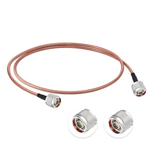 10X N Male to Male Coax Cable High Power Low Loss RG142 1m for Amplifier Duplexe - Picture 1 of 4