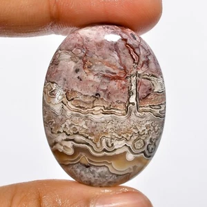 46.00 Cts Natural Crazy Lace Agate Loose Gemstone Oval Cabochon 34X25X6 mm - Picture 1 of 6