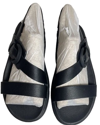 Naturalizer Hope Faux Leather Flat Slip On Slingback Sandals Shoes Sz 7M - Image 1 of 4