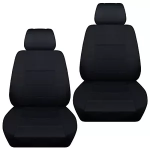 Juego de fundas de asiento de coche delanteras para Ford Escape 2005-2020 negro sólido - Imagen 1 de 1