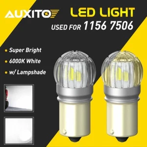 AUXITO Super Bright LED 1156 P21W 7506 Reverse Backup Light White Bulb 2PC 6000K - Picture 1 of 11