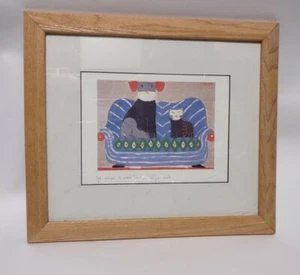 L. FIUME LAURA FIUME PACIFICA SOCIETA LITHOGRAPH ITALY SIGNED FRAMED MATTED VGC - Picture 1 of 4