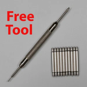 10x Federstangen strapazierfähig dick 2 mm oder 2,5 mm Uhrenarmbänder KOSTENLOSER ANBAU WERKZEUG - Bild 1 von 1