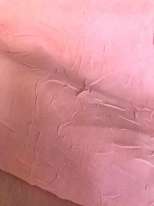 1-1/2 Yard schöner hellrosa/babyrosa Stretch Crinkle Strick 45" breit   - Bild 1 von 5