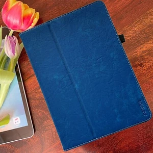Luxury Leder Schutzhülle für Apple iPad 2017 (9,7") Tasche Cover Case blau - Picture 1 of 12