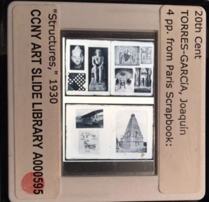 Torres-Garcia "Scrapbook " Uruguay Constructive Universalism 35mm Art Slide - Picture 1 of 3