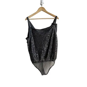 Free People Intimately Shimmer & Shine Bodysuit in Silver Size Large Gray - Picture 1 of 9