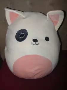 BRAND NEW 16" Charlie the White Pup Dog Squishmallow Pillow Plush NEW WITH TAGS - Picture 1 of 4