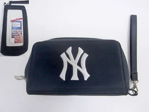 New York Yankees ID Wallet Cell Phone Case Wristlet Smartphone Organizer NY blue - Picture 1 of 14