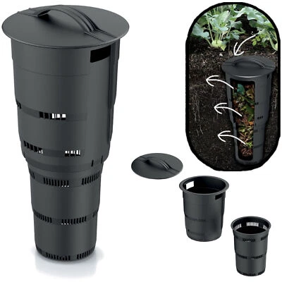 Komposter Unterirdischer Garten 11 L Anthrazit Kunststoff H 53 cm modularer - Bild 1 von 4