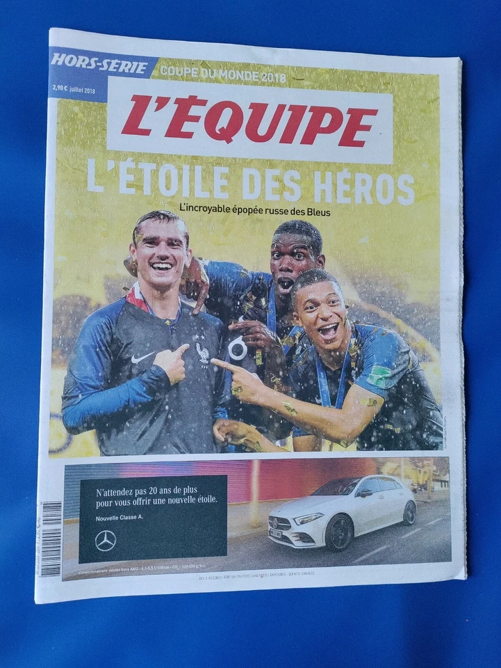 EQUIPE DE FRANCE JOURNAL L'EQUIPE  HS Juillet 2018 PROMO NOËL 2025 - Photo 1/1