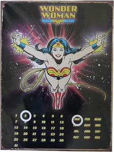 DC Comics Wonder Woman Black Everlasting Metal Calendar - Imagen 1 de 2