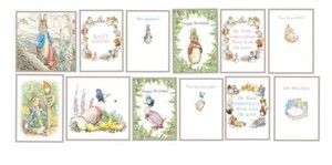Beatrix Potter Birthday Greeting Card - Peter Rabbit Flopsy Jemima Puddleduck