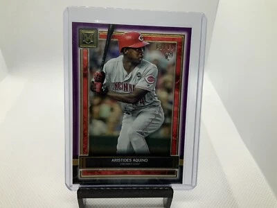 2020 Topps Museum Collection Amethyst /99 Aristides Aquino #28 Rookie RC - Image 1 of 2