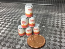 Modell 6 Öldosen Oelcans X-100 -1:24 - für Diorama/Garage