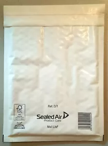 Mail Lite Bubble Padded Envelopes - Box of 100 White Size D/1 180mm x 260mm - Picture 1 of 6