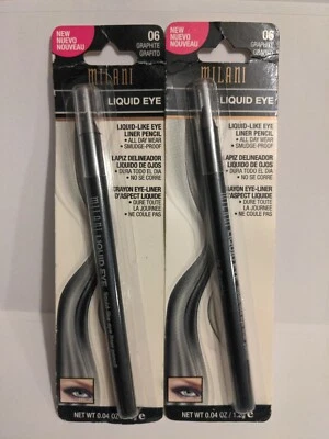 Milani Liquid Eye Liquid Like Waterproof Eyeliner Pencil ~ GRAPHITE 06 ~lot of 2 - Image 1 of 4