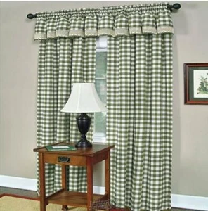 Buffalo Check Window Panel Sage 42" W x 84" L - Picture 1 of 2