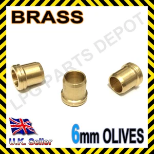 6mm LOVATO Olive Ottone SET 3 Raccordi Compressione Gas Tubo GPL GPL Auto Auto - Foto 1 di 1