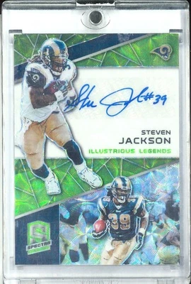 2019 Spectra Illustrious Legends Steven Jackson #IL-SJ Neon Green Prizm /25 - Image 1 of 2