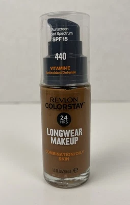 Revlon ColorStay Foundation Make Up Liquid Matte Finish 440 Mahogany Longwear - Image 1 of 3