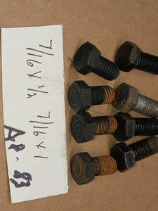 8 PCS 3/8 BOLTS GRADE 5 W/L STAMPED ON HEAD #AP-83 - Foto 1 di 2