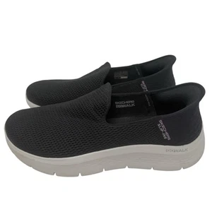 Skechers Slip-Ins Go Walk Womens Size 11 Wide Shoes Black Hands Free Sneakers - Picture 1 of 8