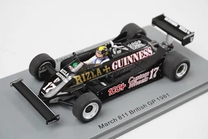 1:43 SPARK S7171 March 811 British GP 1981 #17 D.Daly model car - Picture 1 of 8