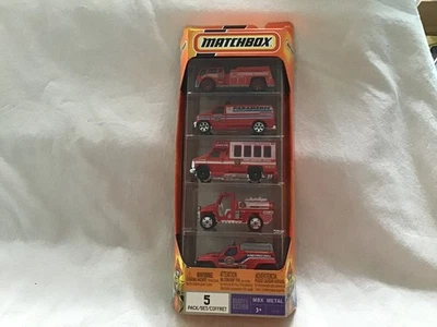 MATCHBOX (J4678) - 5 PACK GIFT SET - EMERGENCY FIRE VEHICLES ETC -  UNOPENED - Image 1 of 4
