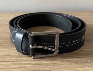 NUEVO Cinturón de cuero con detalle de puntada azul marino talla 3XL Cotton Traders, PVP £20 - Imagen 1 de 4