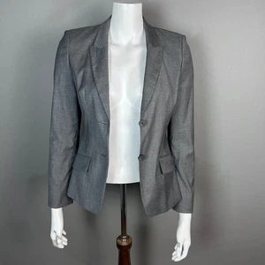 BOSS HUGO BOSS Blazer Women's Size 0 Grey Office Corporate Tailored Wool - Picture 1 of 8