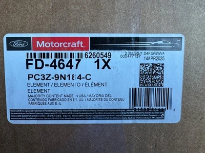 KIT FILTRO COMBUSTIBLE ORIGINAL FORD NUEVO # PC3Z-9N184-C y Motorcraft # FD-4647 Foto 1 de 4