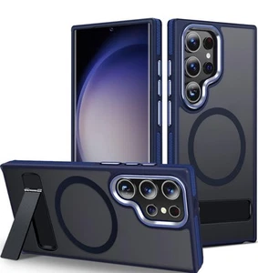 Funda Magnética QuickStand para Galaxy S22 Ultra Azul con Protector de Pantalla - Imagen 1 de 7