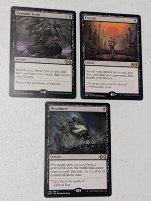 Demonic Tutor, Entomb & Reanimate Magic Cards MTG Ultimate Masters  - Image 1 of 4