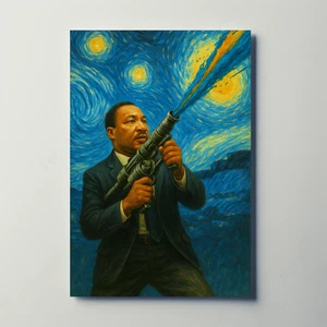 Martin Luther King Jr Starry Night Blaster Heroic Standoff Vintage Travel Poster - Picture 1 of 18