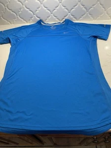 NIKE Dri-Fit Short Sleeve Blue Activewear Running T-Shirt Girl's Size Large - Picture 1 of 6