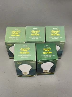 5- Superior Life 40 Watt 5000 Hour Medium Base Incadescent Lightbulbs 130v - Image 1 of 2