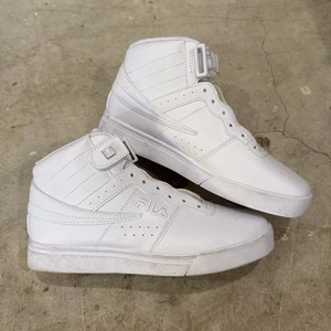 FILA White High Top Shoes Womens Size 8 Clean - Picture 1 of 10