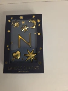 Monogram Candle Charms Pins by Anthropology letter N Gold - Picture 1 of 5