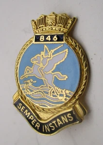 846 Naval Air Squadron Royal Navy Military Badge - Imagen 1 de 3