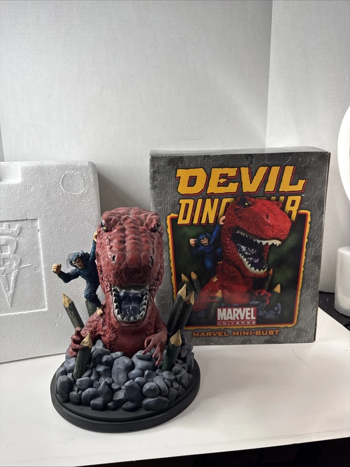 Mini Busto Dinosaurio Diablo Bowen Designs 42/500 Marvel En Caja Foto 1 de 4