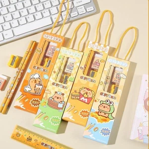 2Set Cute Cartoon Capybara Pencil Stationery Set 5Pcs/Set Stationery Supplies - Picture 1 of 10
