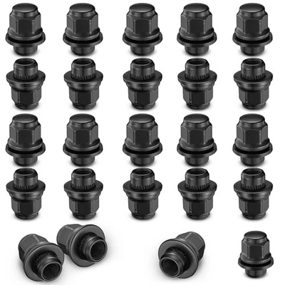 24Pcs M12x1.5 Black Lug Nuts 21mm Hex Mag Base For Lexus GS300 GS350 Foto 1 de 4