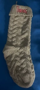 Personalisierte Weihnachtsstrümpfe Beige mit Namen Thomas - Bild 1 von 1