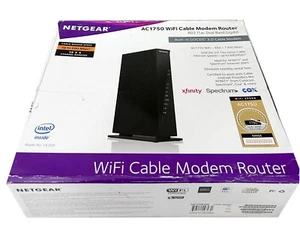 NETGEAR AC1750 Kabel WiFi Modem Router Dual Band Gigabit C6300-100NAS - Zdjęcie 1 z 2