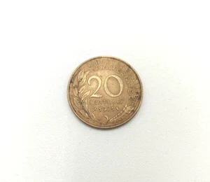 1971 20 Centimes Franc Coin - Picture 1 of 2