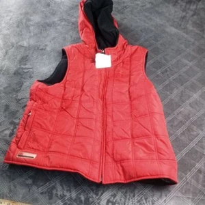 Vintage Ralph Ralph Lauren 67 Plaid Label Puffer Hooded Reversible Vest Womens L - Picture 1 of 15
