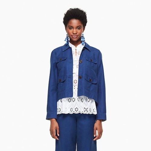 Giacca Kate Spade New York donna ""broome street"" blu GRANDE L blu chambray